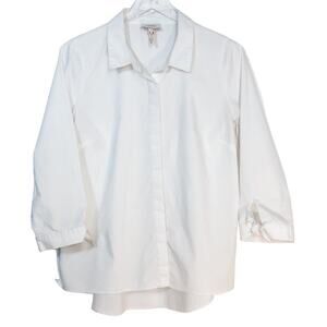 Laundry by Shelli Segal White Button Down Long Sleeve Womens Size 10‎